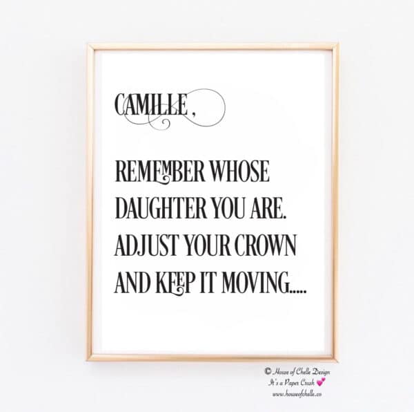 Personalized Wall Decor Print, Personalized Gift, Ready to Frame, 8 x 10 Unframed Typography, Motivational Inspirational Wall Decor for Home, Office, Women, Girl Boss, Teen, Co Worker, Friend, Professional, Employee Gift - ADJUST YOUR CROWN 1