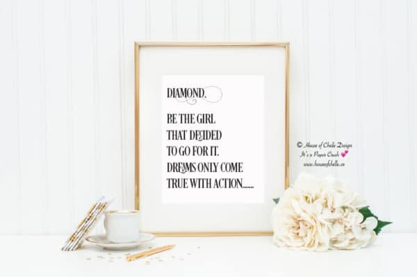 Personalized Wall Decor Print, Personalized Gift, Ready to Frame, 8 x 10 Unframed Typography, Motivational Inspirational Wall Decor for Home, Office, Women, Girl Boss, Teen, Co Worker, Friend, Professional, Employee Gift - DECIDE TO GO FOR IT