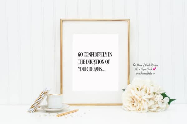 Personalized Wall Decor Print, Personalized Gift, Ready to Frame, 8 x 10 Unframed Typography, Motivational Inspirational Wall Decor for Home, Office, Women, Girl Boss, Teen, Co Worker, Friend, Professional, Employee Gift - GO CONFIDENTLY