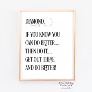 Personalized Wall Decor Print, Personalized Gift, Ready to Frame, 8 x 10 Unframed Typography, Motivational Inspirational Wall Decor for Home, Office, Women, Girl Boss, Teen, Co Worker, Friend, Professional, Employee Gift - YOU CAN DO BETTER