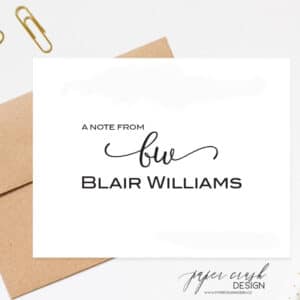 personalized notecard with envelopes set