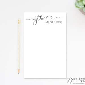 personalized notepad unlined