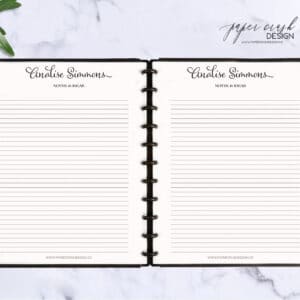 personalized planner insert pages