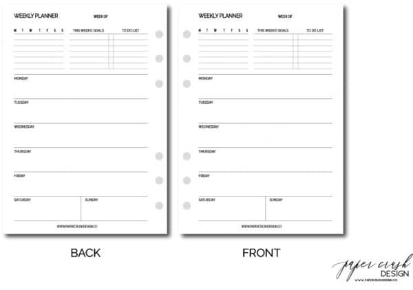 Weekly Planner 2 A5 mockup with logo