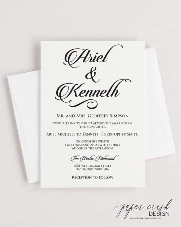 printable wedding invitation; digital wedding invitation; inexpensive wedding invitation; diy wedding invitation