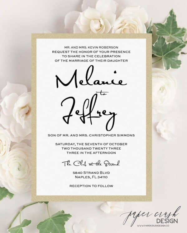 Printed Wedding Invitation Suite, Formal Wedding Invitation Set, Classic Wedding Invitation Suite, Timeless Wedding Invitation, Elegant Wedding Invitation with Envelopes, Minimalist Wedding Invitation Suite, Modern Wedding Invite - MELANIE LAYERED