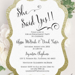 Digital Bridal Shower Invitation, Personalized Invitation, Personalized Digital Design, Custom Digital Design Shapes, Made to Order Invite, Custom Digital Invitation, Personalized Digital Invitation, Custom Digital Design, Downloadable Digital Invitation - ALYSSA FRAME