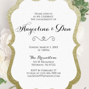 Digital Bridal Shower Invitation, Personalized Invitation, Personalized Digital Design, Custom Digital Design Shapes, Made to Order Invite, Custom Digital Invitation, Personalized Digital Invitation, Custom Digital Design, Downloadable Digital Invitation - ANGIOLINA AND DAN FRAME