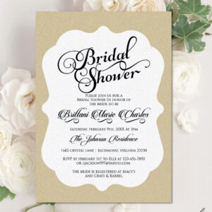 Digital Bridal Shower Invitation, Personalized Invitation, Personalized Digital Design, Custom Digital Design Shapes, Made to Order Invite, Custom Digital Invitation, Personalized Digital Invitation, Custom Digital Design, Downloadable Digital Invitation - BRITTANI