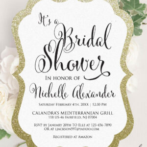 Digital Bridal Shower Invitation, Personalized Invitation, Personalized Digital Design, Custom Digital Design Shapes, Made to Order Invite, Custom Digital Invitation, Personalized Digital Invitation, Custom Digital Design, Downloadable Digital Invitation - NICHELLE FRAME