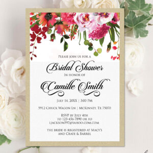 Digital Bridal Shower Invitation, Personalized Invitation, Personalized Digital Design, Custom Digital Design Shapes, Made to Order Invite, Custom Digital Invitation, Personalized Digital Invitation, Custom Digital Design, Downloadable Digital Invitation - CAMILLE FRAME